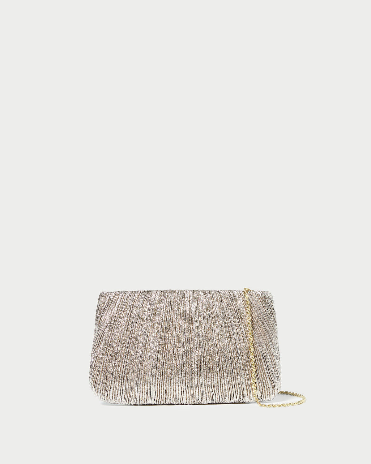 Women Loeffler Randall Brit Champagne Flat Pleated Clutch