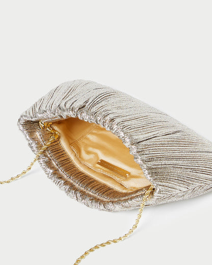 Women Loeffler Randall Brit Champagne Flat Pleated Clutch