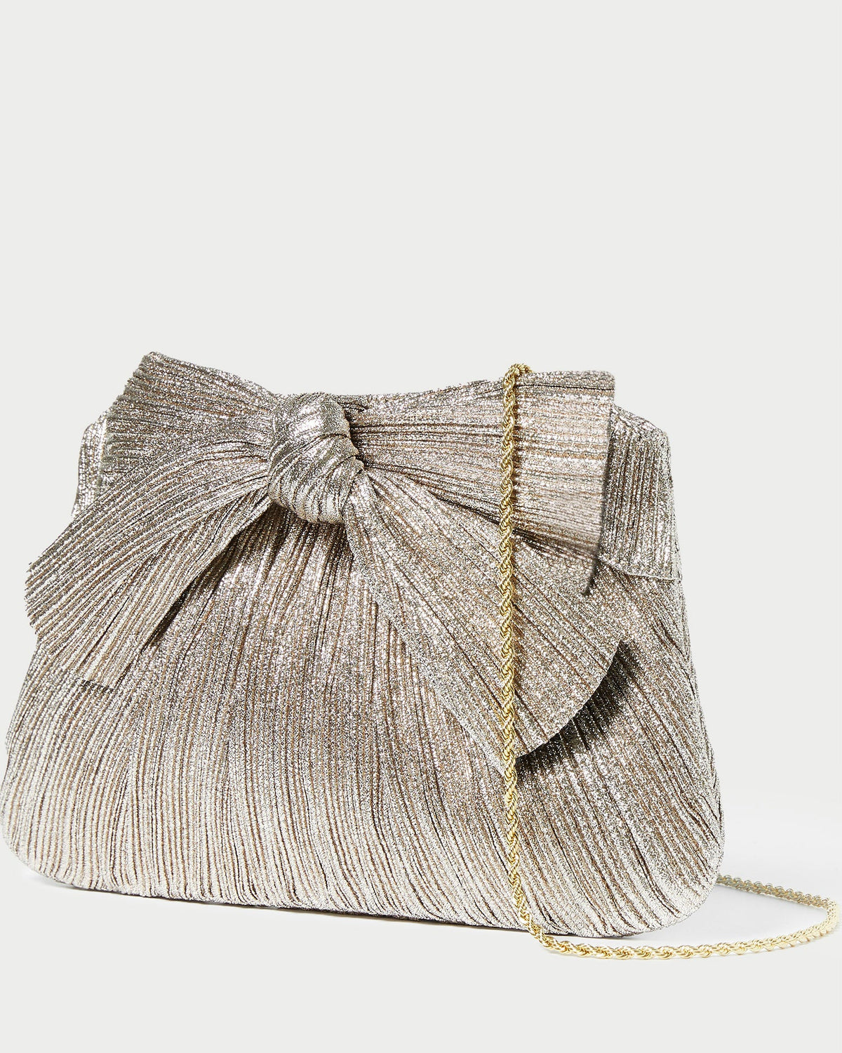 Women Loeffler Randall Rayne Champagne Bow Clutch