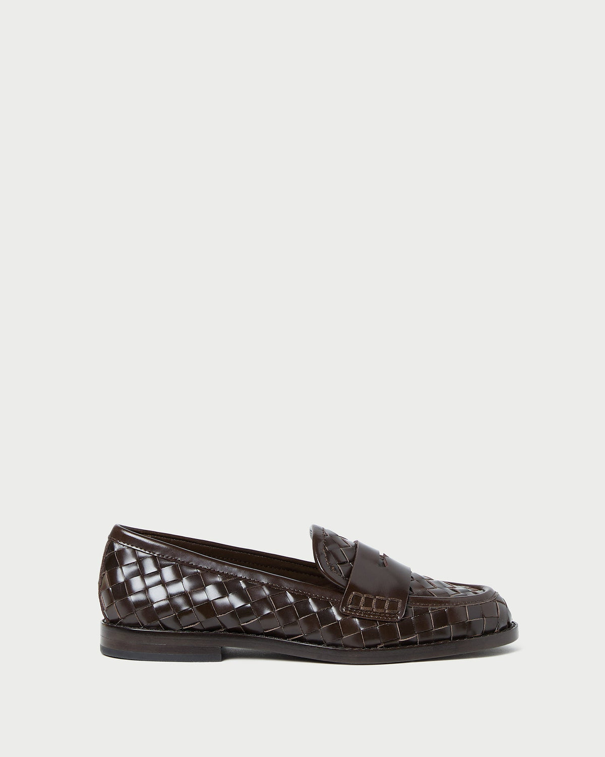 Women Loeffler Randall Rachel Espresso Woven Leather Loafer