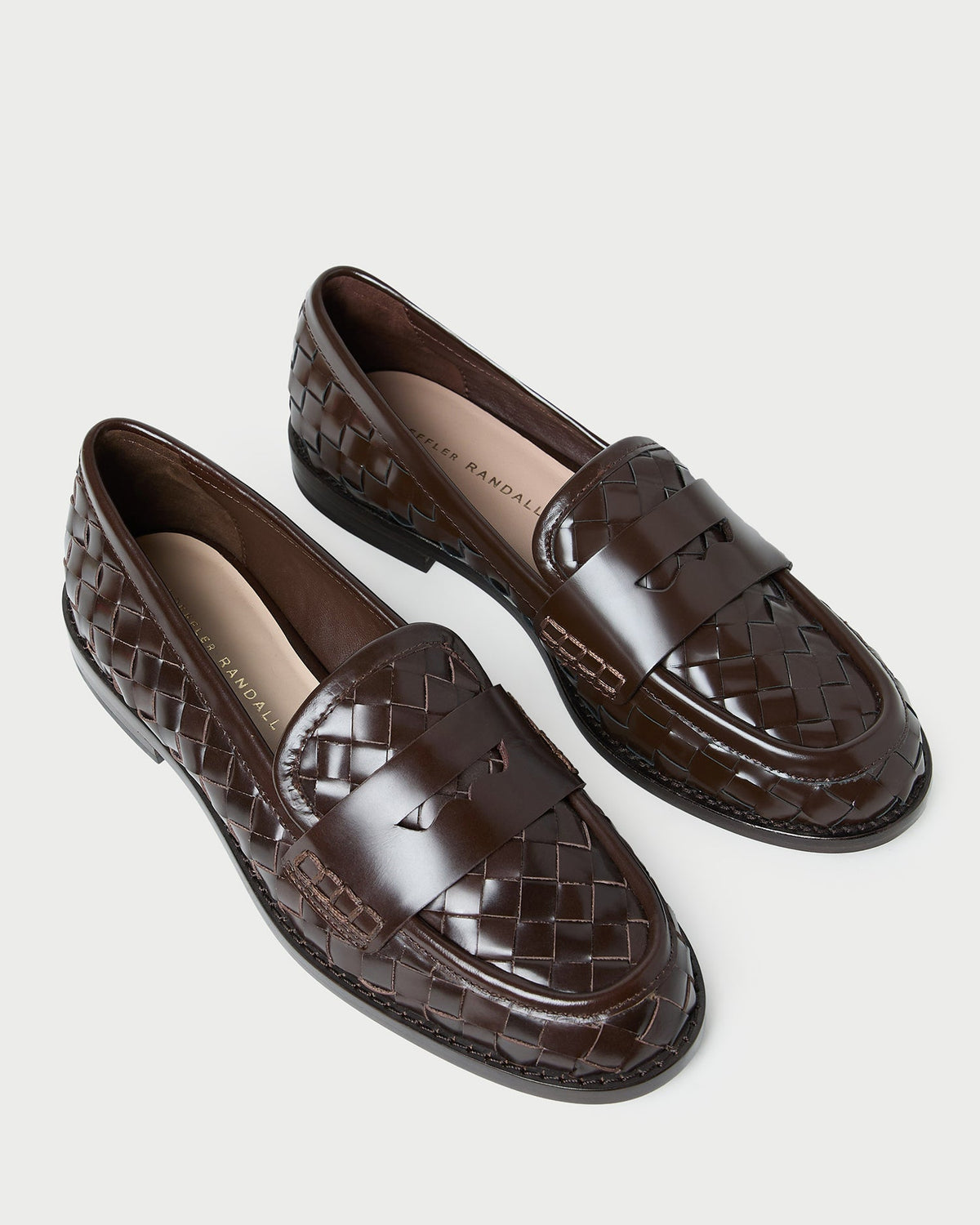 Women Loeffler Randall Rachel Espresso Woven Leather Loafer