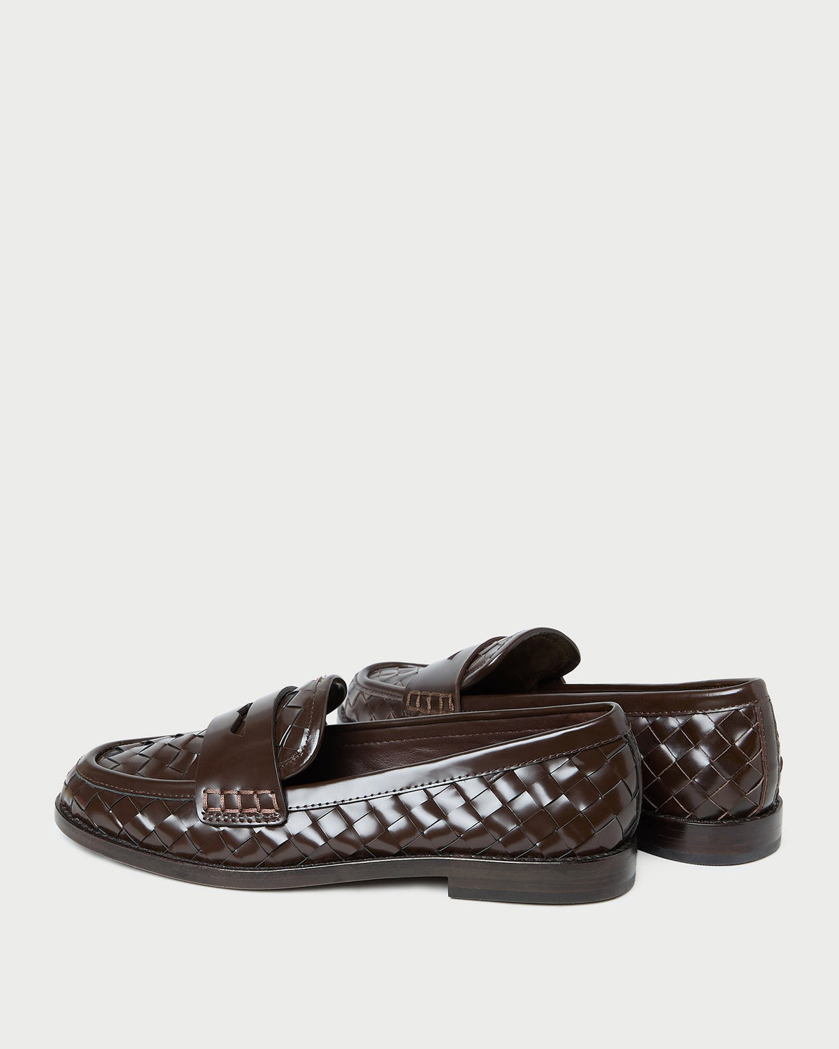 Women Loeffler Randall Rachel Espresso Woven Leather Loafer