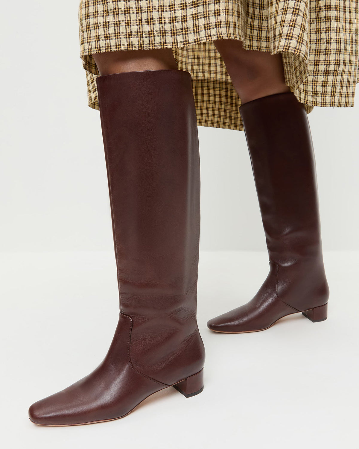 Women Loeffler Randall Indy Espresso Leather Tall Boot