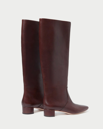 Women Loeffler Randall Indy Espresso Leather Tall Boot