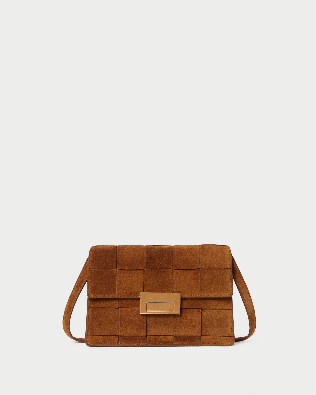 Women Loeffler Randall Delphine Cacao Suede Shoulder Bag