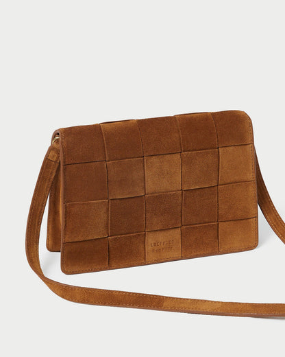 Women Loeffler Randall Delphine Cacao Suede Shoulder Bag