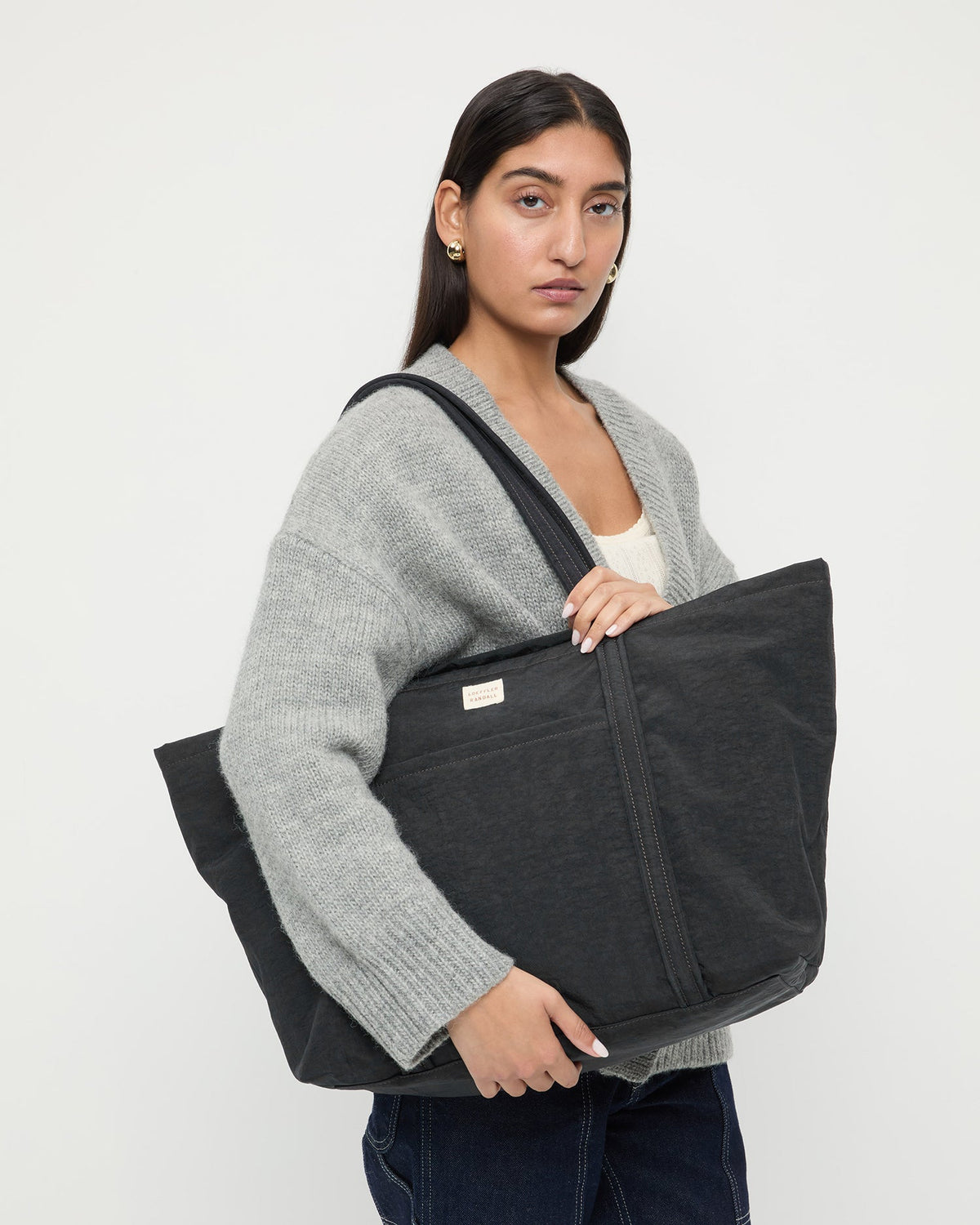 Women Loeffler Randall Dina Black Travel Tote