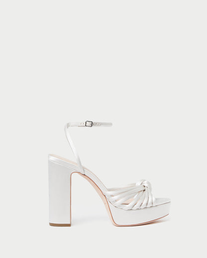 Women Loeffler Randall Rivka Cream Knot Platform Sandal
