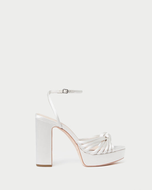 Women Loeffler Randall Rivka Cream Knot Platform Sandal
