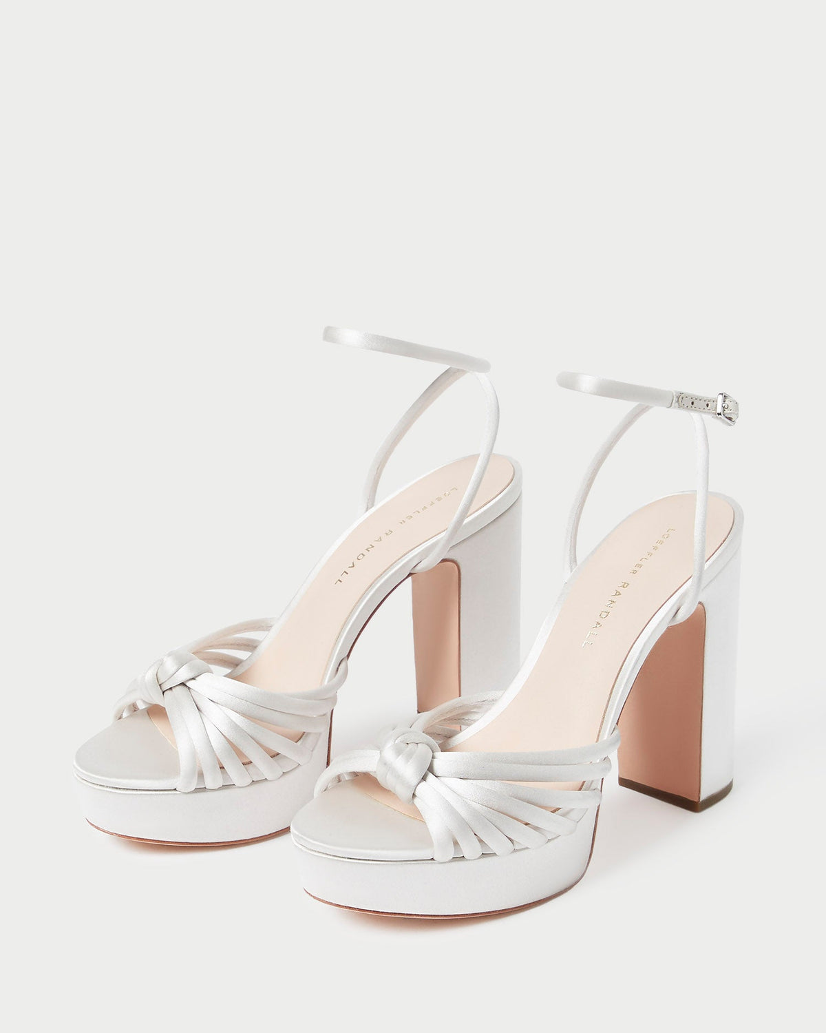 Women Loeffler Randall Rivka Cream Knot Platform Sandal