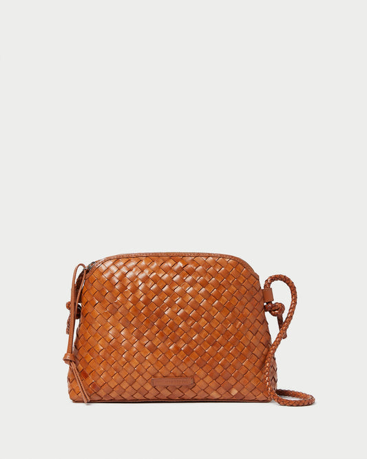Women Loeffler Randall Mallory Timber Woven Leather Crossbody