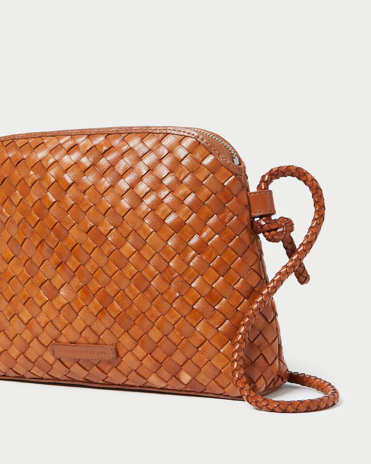 Women Loeffler Randall Mallory Timber Woven Leather Crossbody