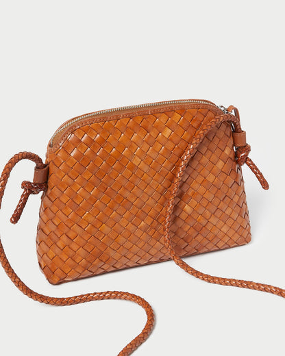 Women Loeffler Randall Mallory Timber Woven Leather Crossbody