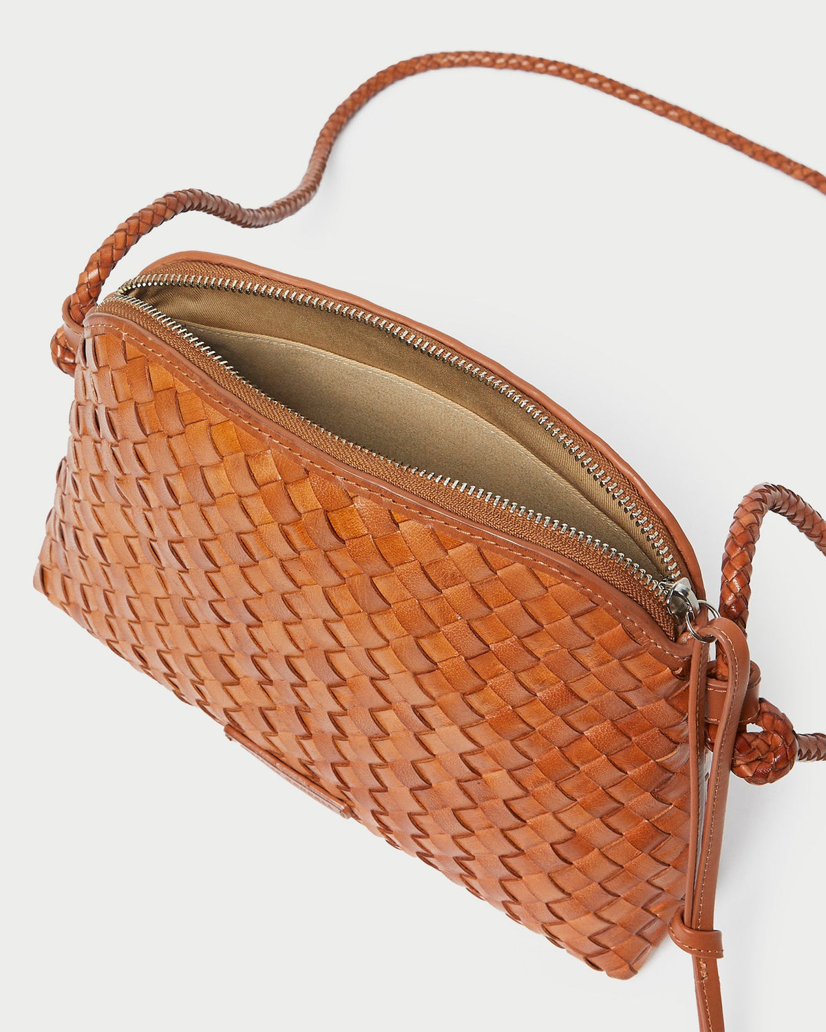 Women Loeffler Randall Mallory Timber Woven Leather Crossbody