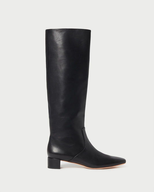 Women Loeffler Randall Indy Black Leather Tall Boot
