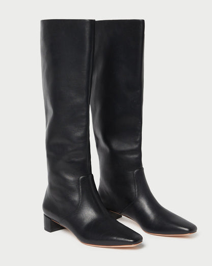 Women Loeffler Randall Indy Black Leather Tall Boot