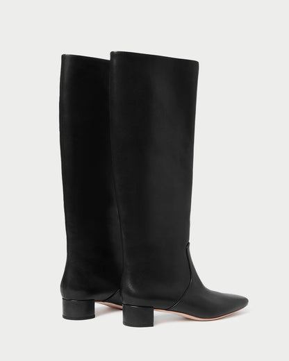 Women Loeffler Randall Indy Black Leather Tall Boot