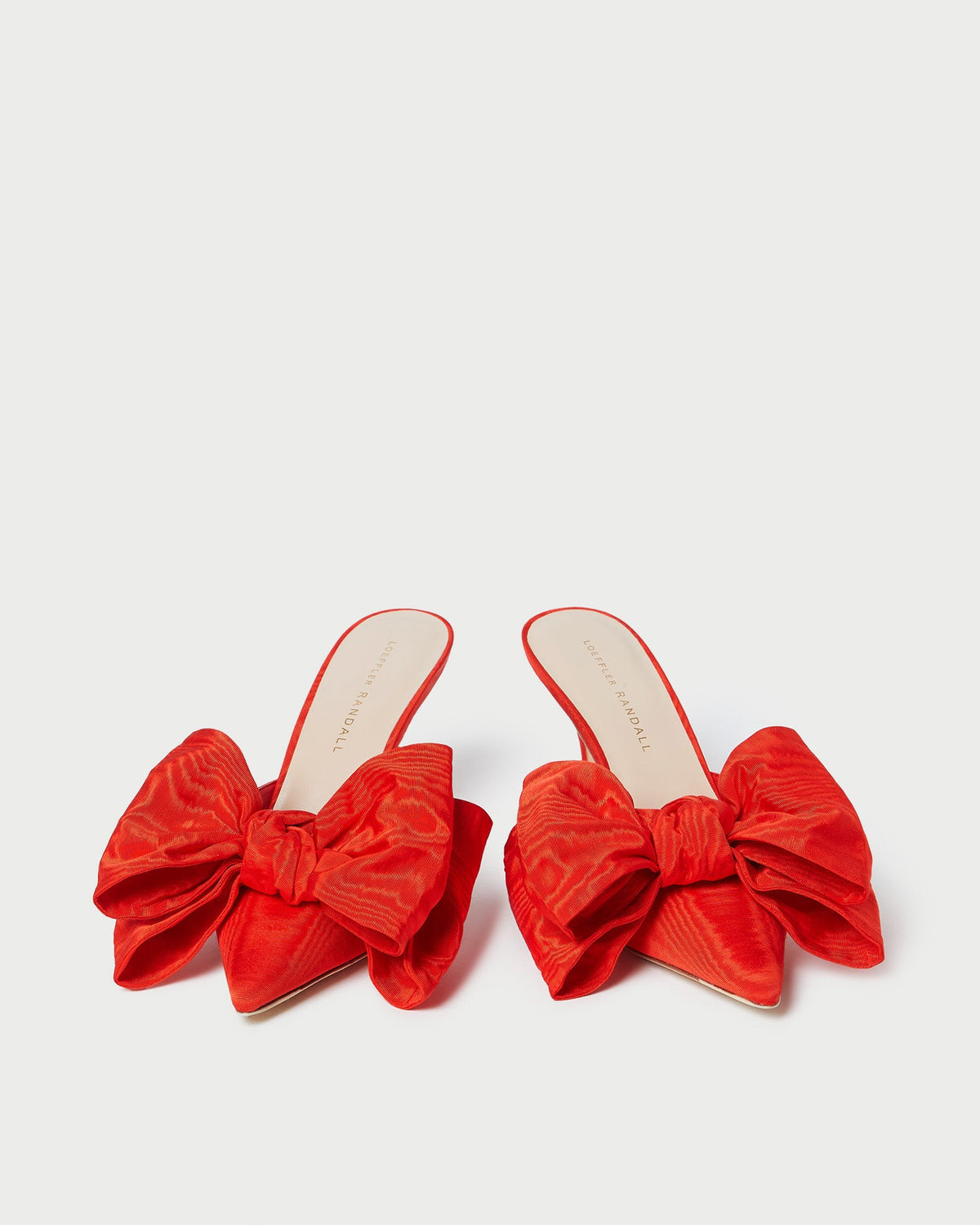 Women Loeffler Randall Margot Red Moiré Bow Mule