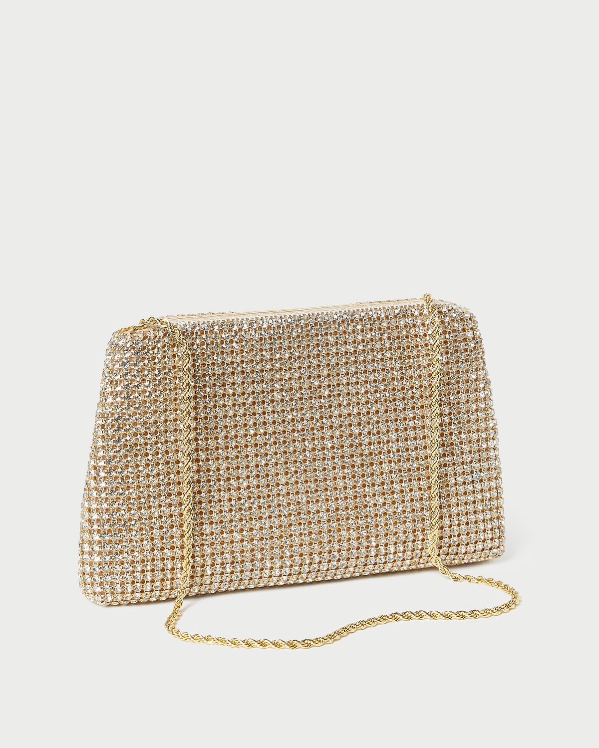 Women Loeffler Randall Jolene Gold Diamanté Bow Clutch