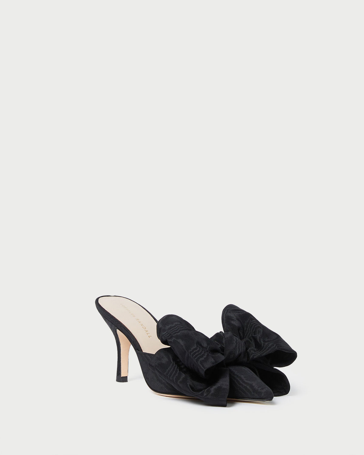 Women Loeffler Randall Margot Black Moiré Bow Mule