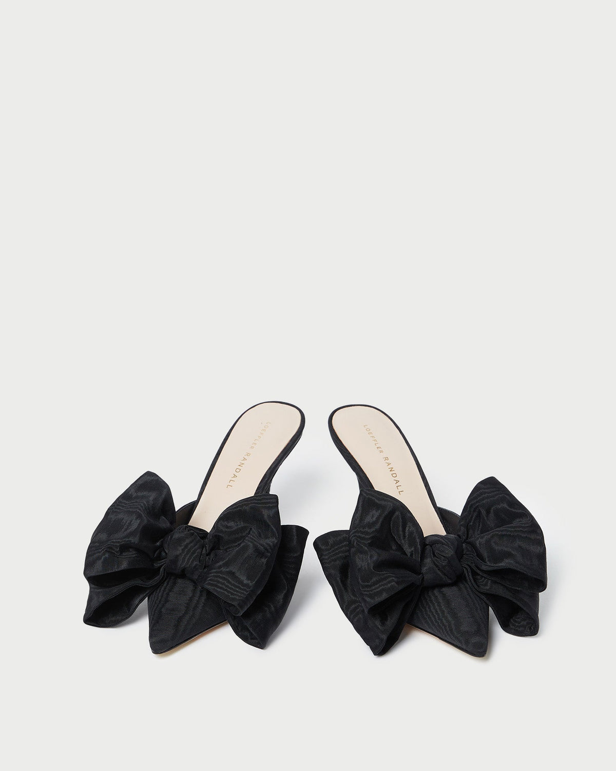 Women Loeffler Randall Margot Black Moiré Bow Mule