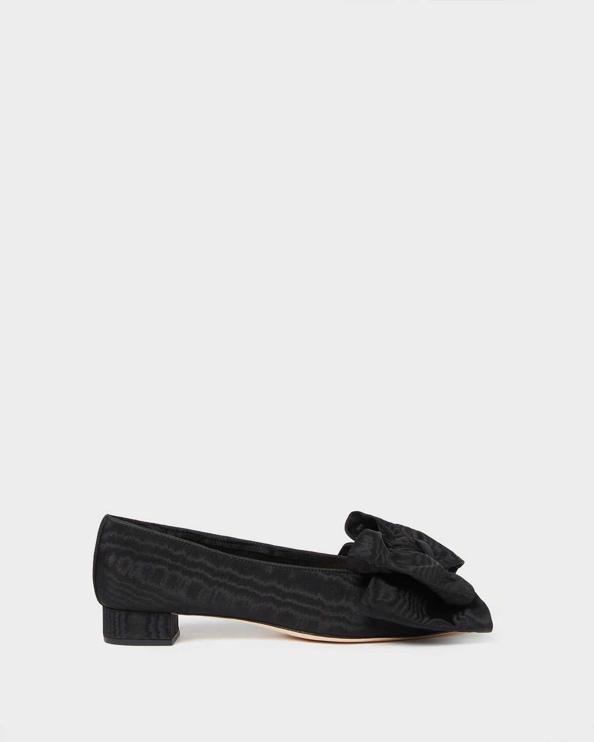 Women Loeffler Randall Noa Black Moiré Bow Flat