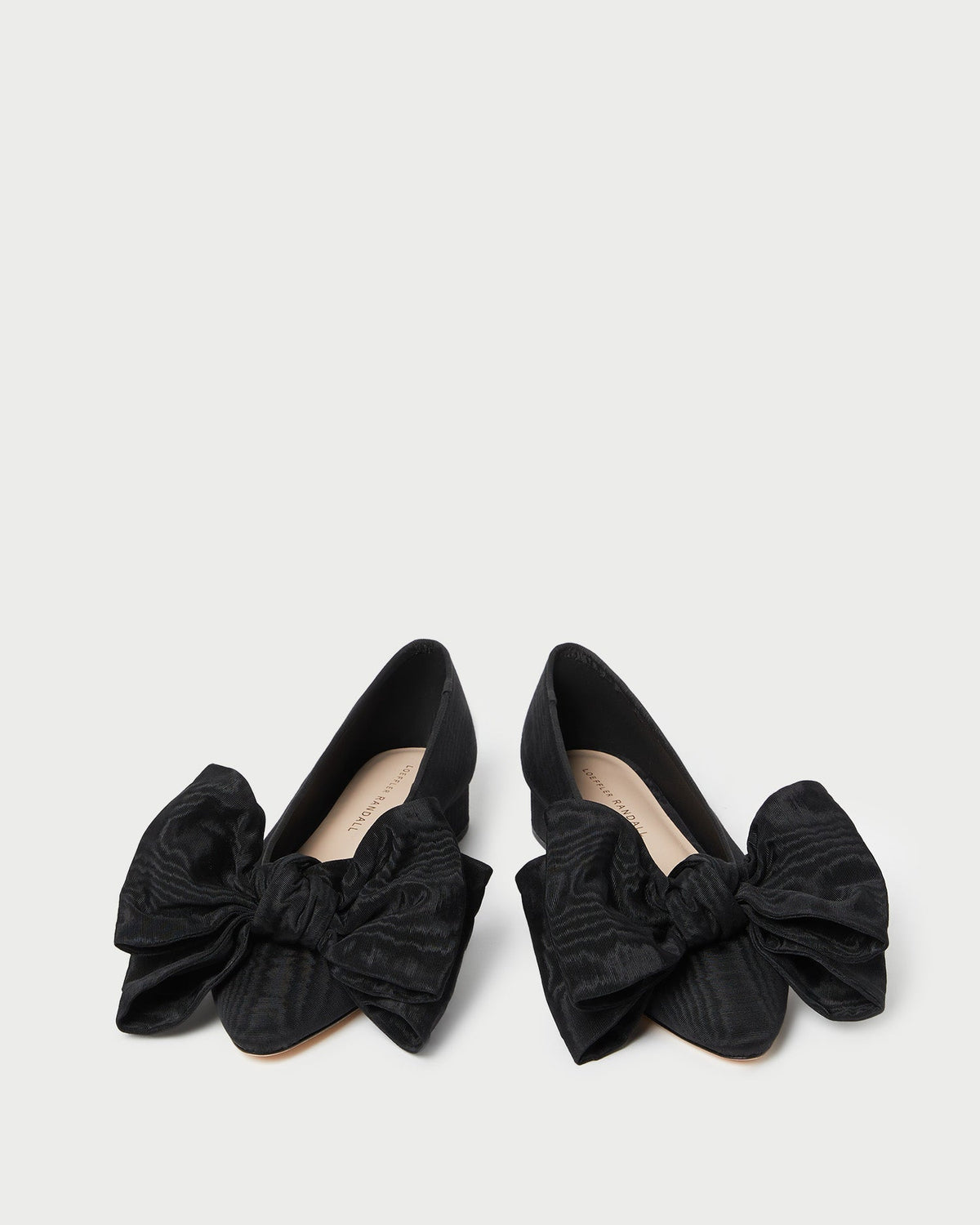 Women Loeffler Randall Noa Black Moiré Bow Flat