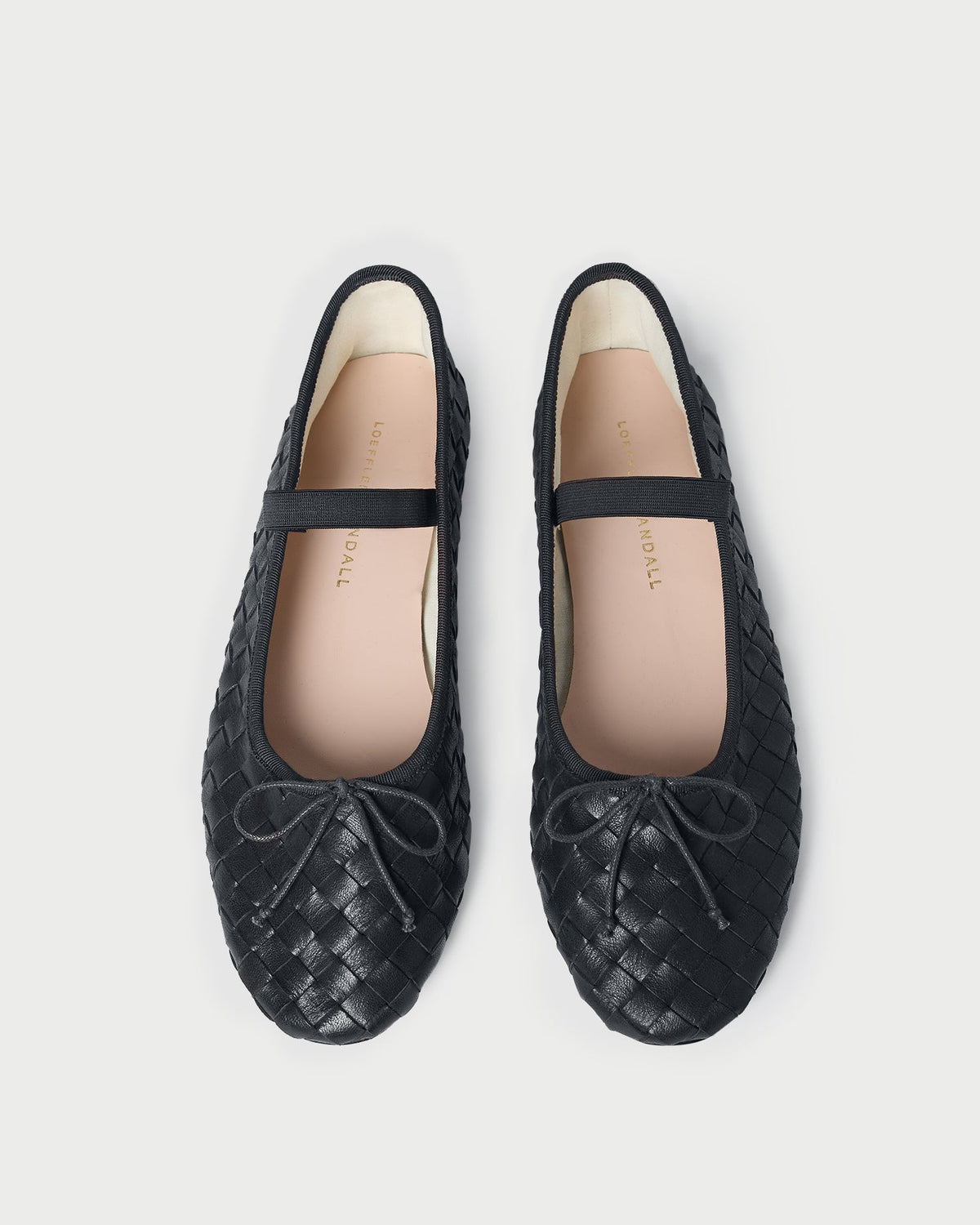 Women Loeffler Randall Leonie Black Woven Ballet Flat