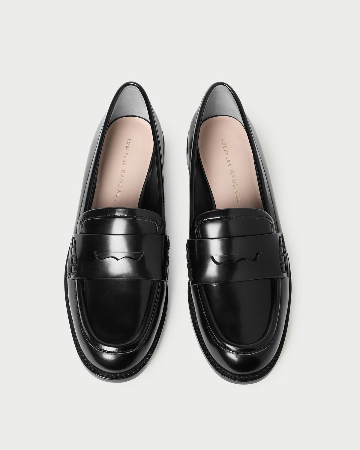 Women Loeffler Randall Rachel Black Leather Loafer