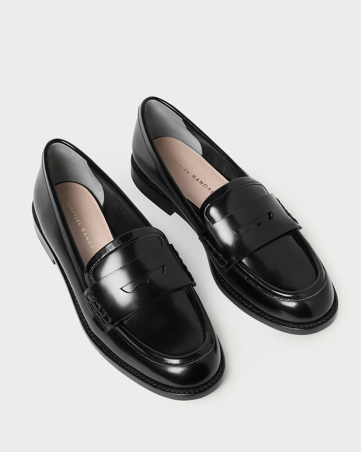 Women Loeffler Randall Rachel Black Leather Loafer