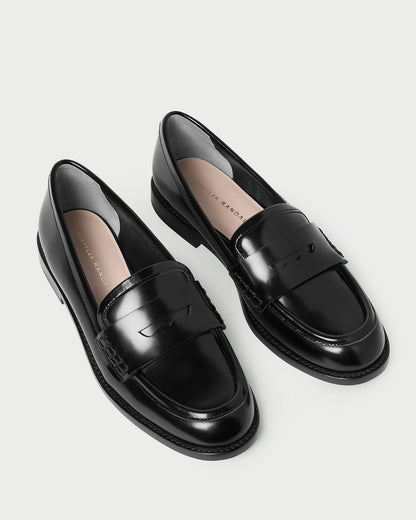Women Loeffler Randall Rachel Black Leather Loafer
