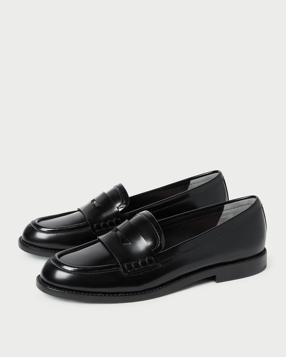 Women Loeffler Randall Rachel Black Leather Loafer