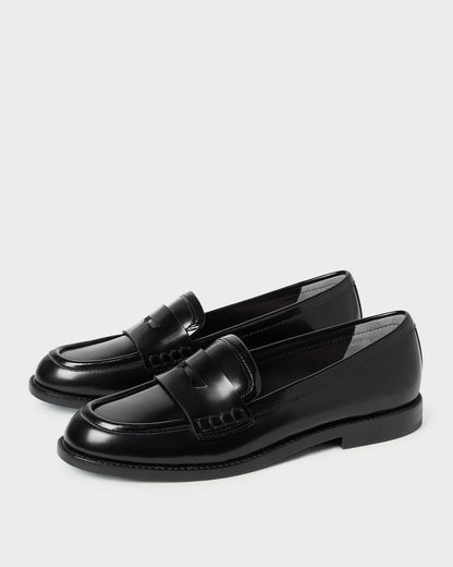 Women Loeffler Randall Rachel Black Leather Loafer