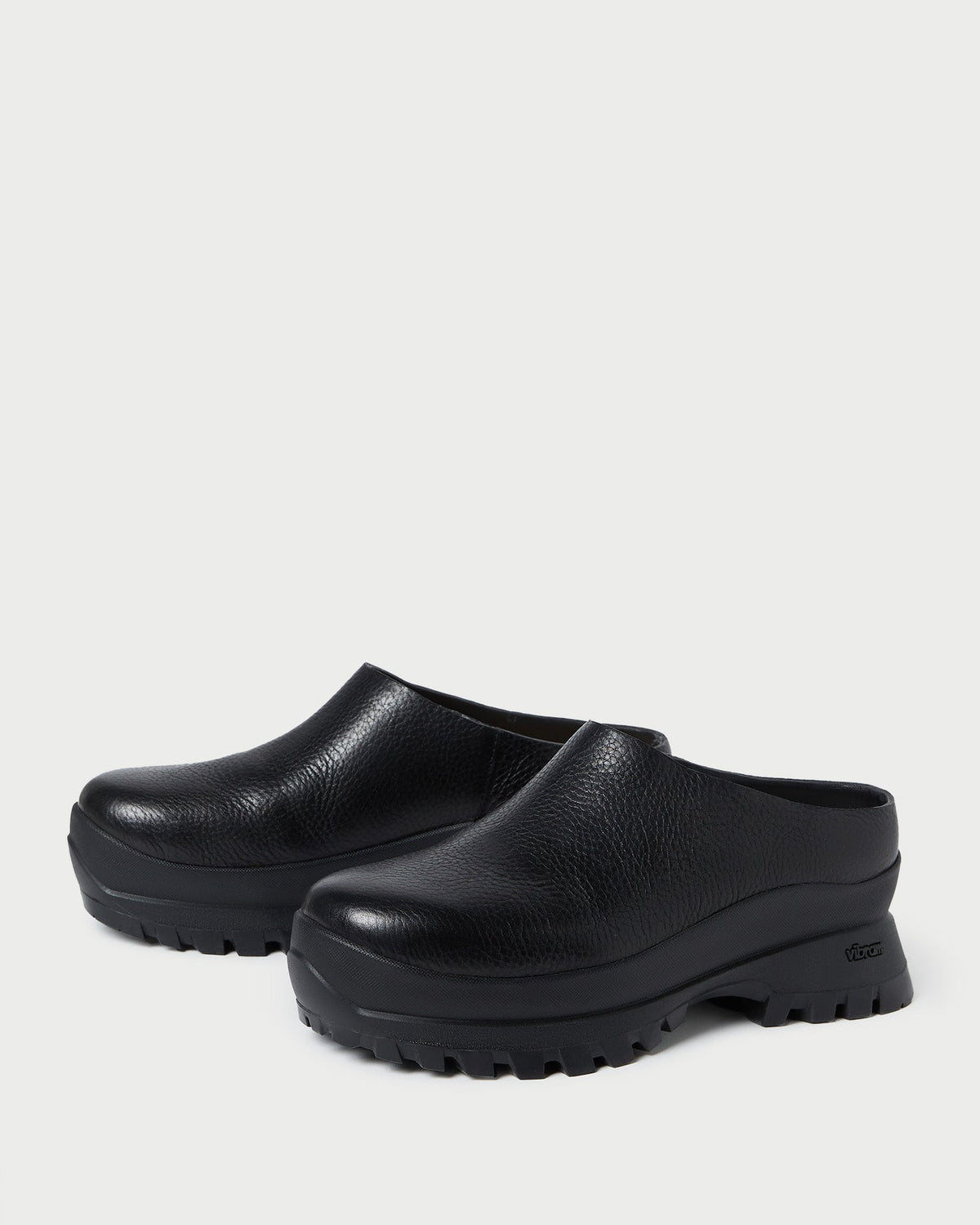 Women Loeffler Randall Gemma Black Leather Lug Mule