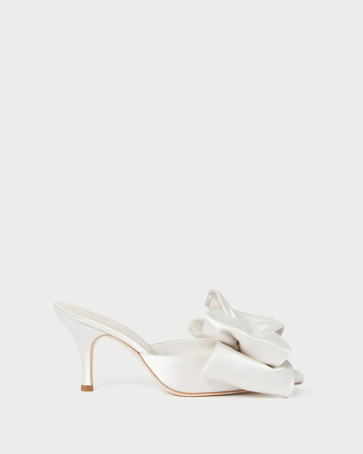 Women Loeffler Randall Margot Cream Satin Bow Mule