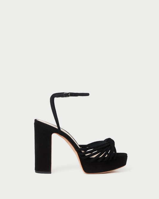Women Loeffler Randall Rivka Black Suede Platform Sandal