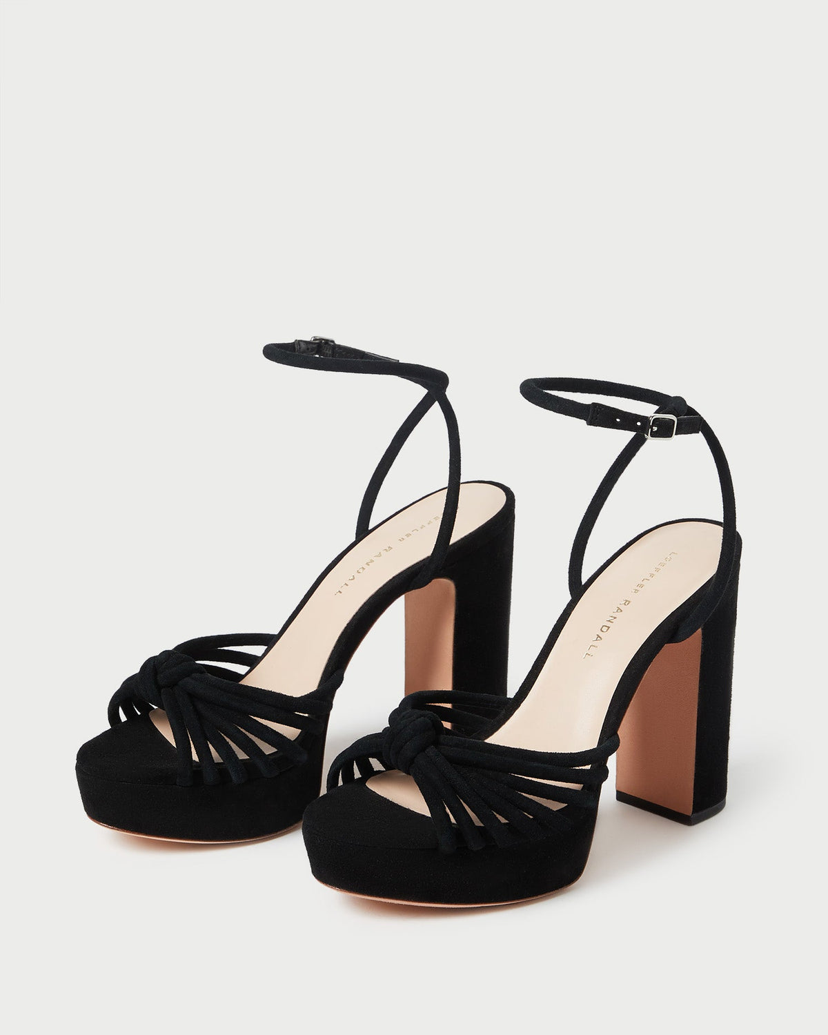 Women Loeffler Randall Rivka Black Suede Platform Sandal