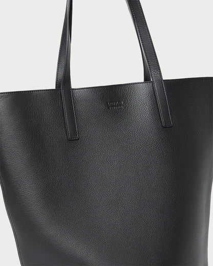 Women Loeffler Randall Walker Black Pebbled Leather Tote