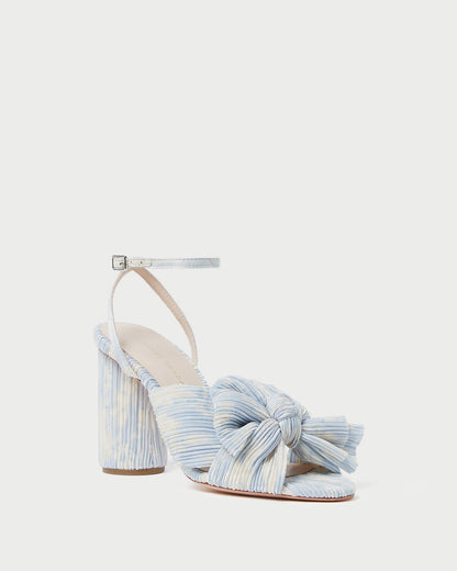 Women Loeffler Randall Camellia Blue Floral Bow Heel