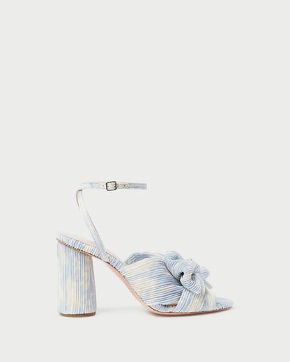 Women Loeffler Randall Camellia Blue Floral Bow Heel