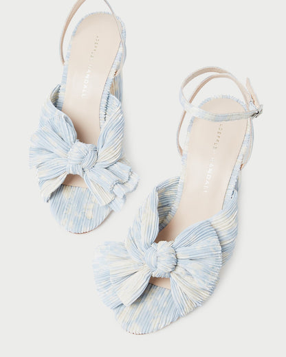 Women Loeffler Randall Camellia Blue Floral Bow Heel