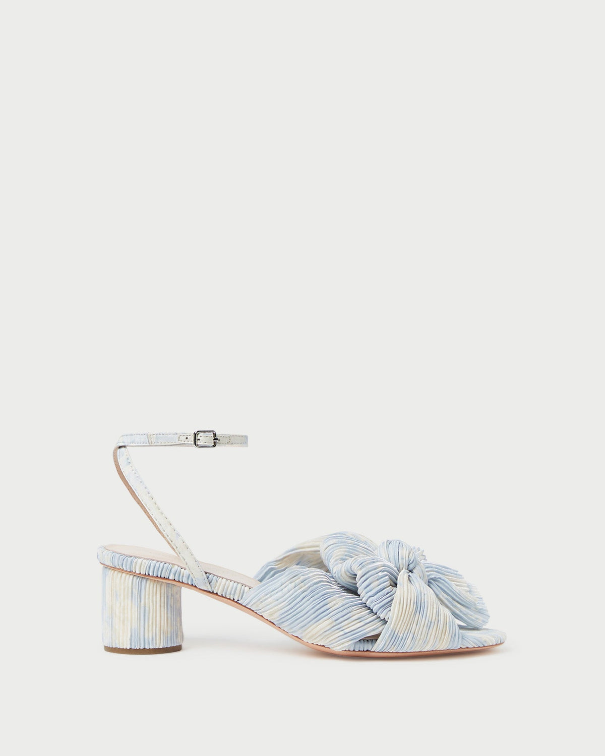 Women Loeffler Randall Dahlia Blue Floral Bow Heel