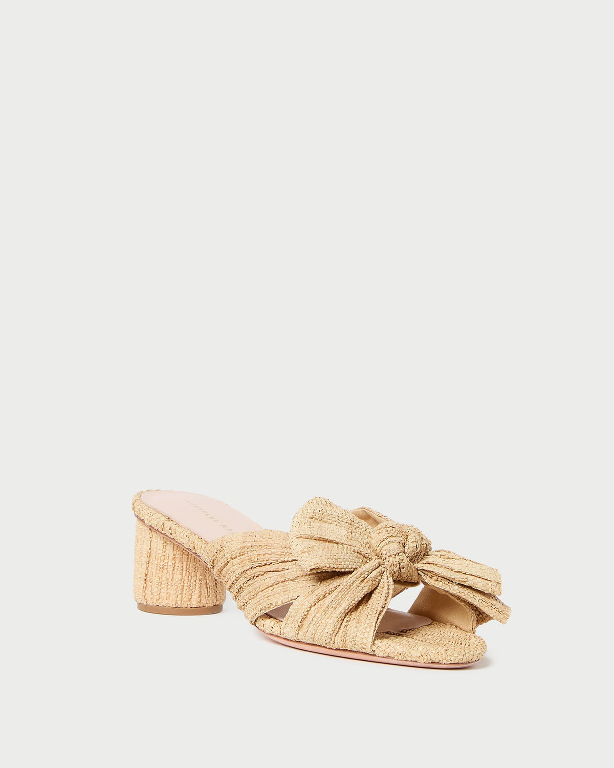 Women Loeffler Randall Emilia Natural Pleated Bow Heel