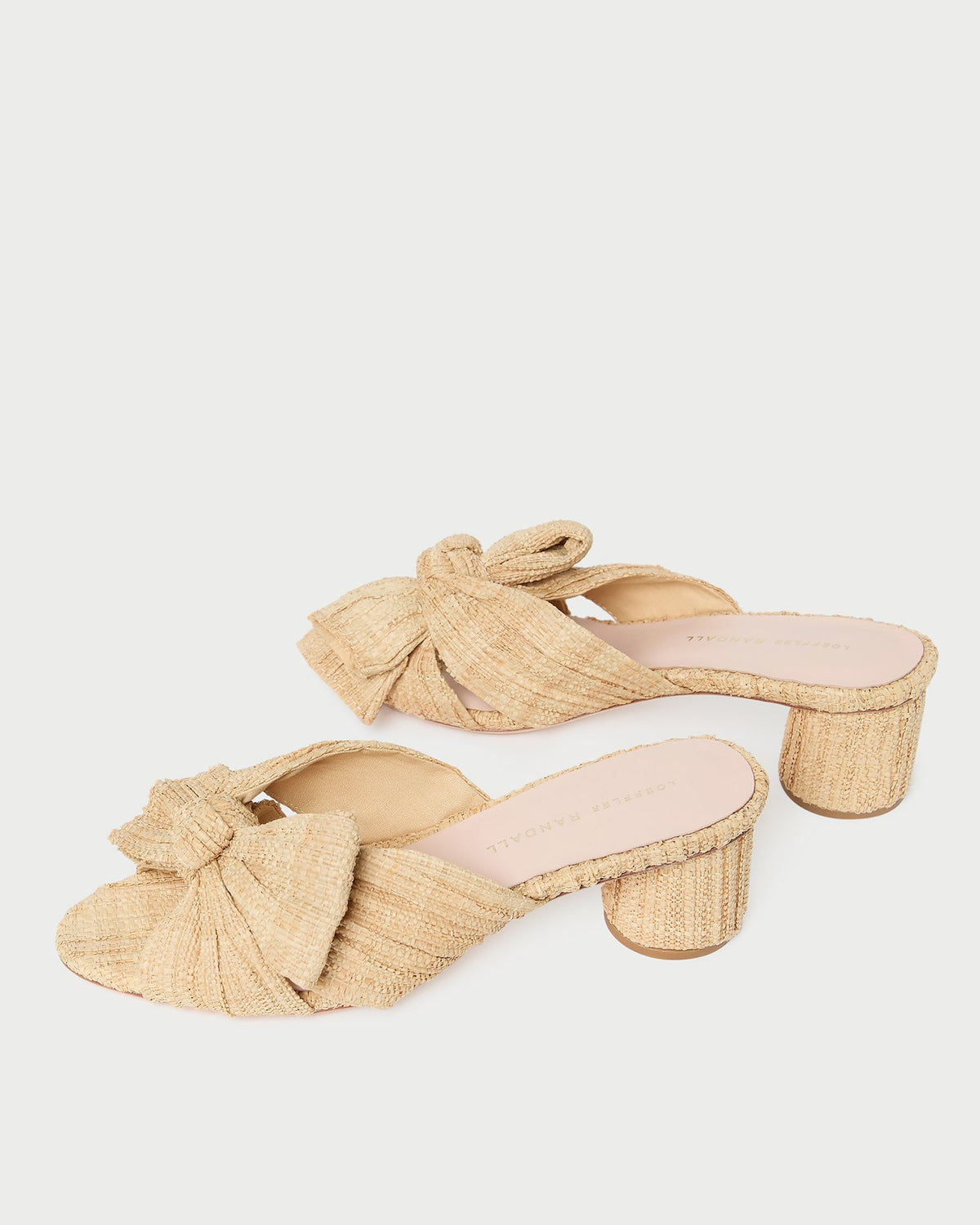 Women Loeffler Randall Emilia Natural Pleated Bow Heel