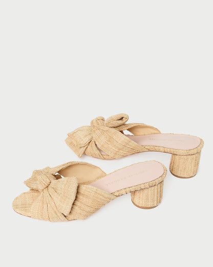 Women Loeffler Randall Emilia Natural Pleated Bow Heel
