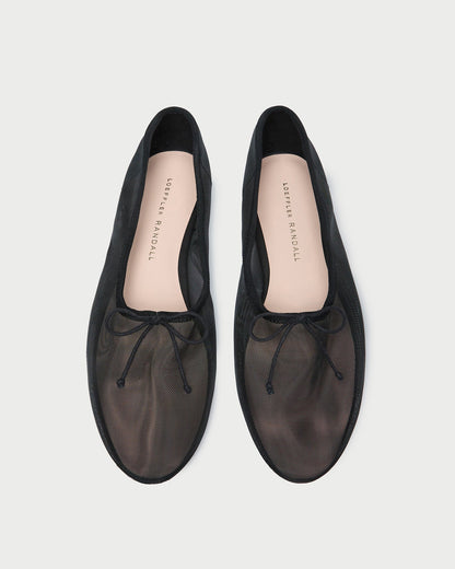 Women Loeffler Randall Landon Black Mesh Ballet Flat