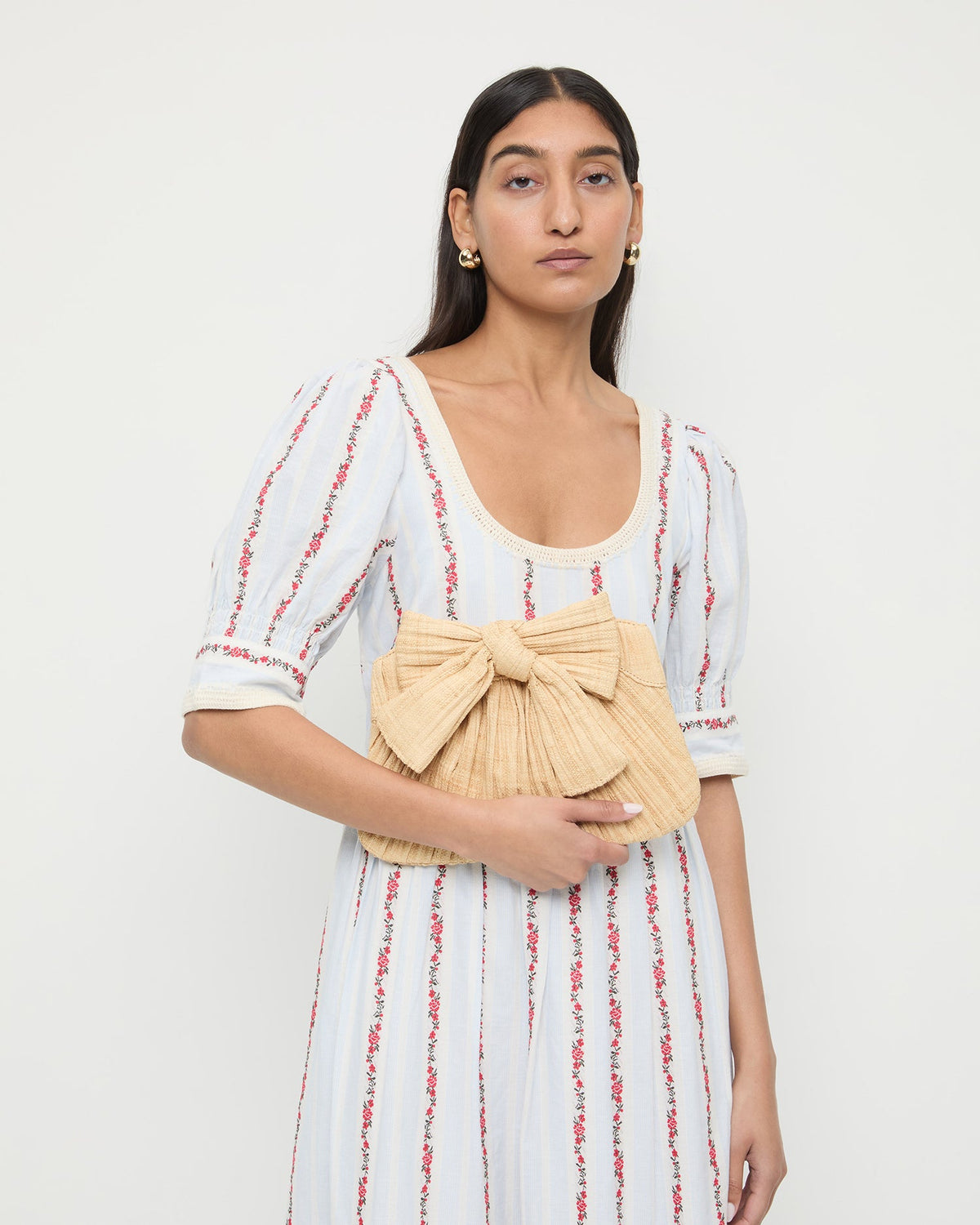 Women Loeffler Randall Rayne Natural Bow Clutch