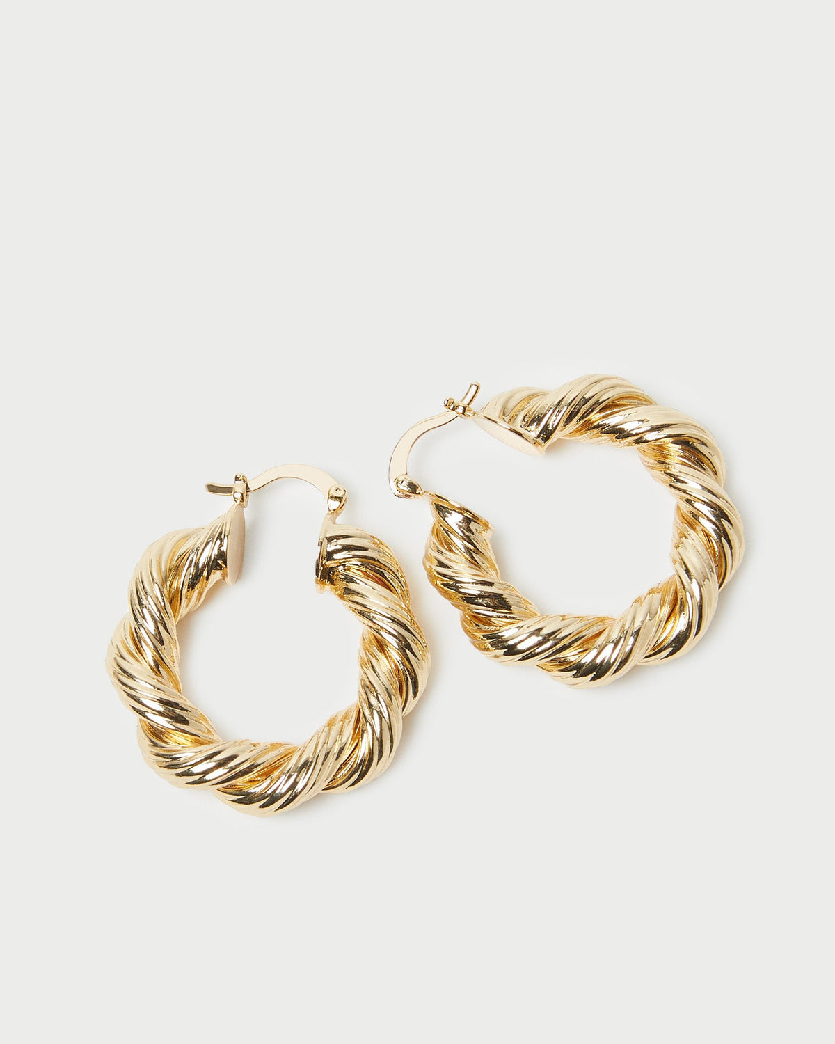 Women Loeffler Randall Atticus Gold Twisted Hoop Earrings