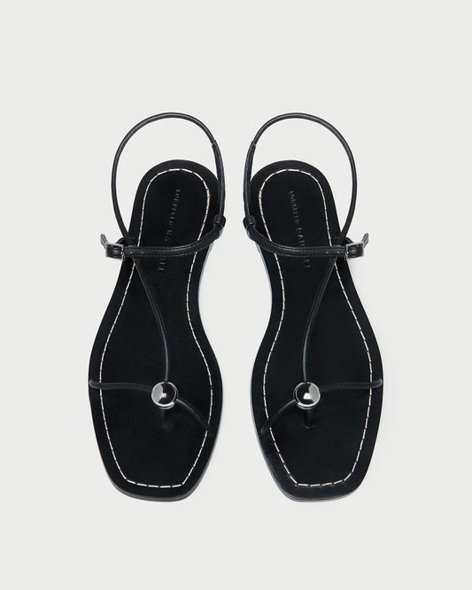 Women Loeffler Randall Lara Black Leather Sandal