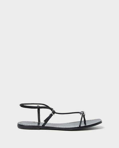 Women Loeffler Randall Lara Black Leather Sandal